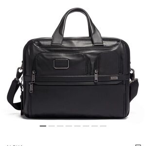 Tumi ALPHA expandable Organizer Laptop Brief leather